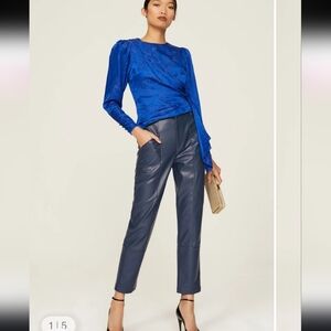 Ronny kobo collective Midnight Blue Faux Leather Pants 2